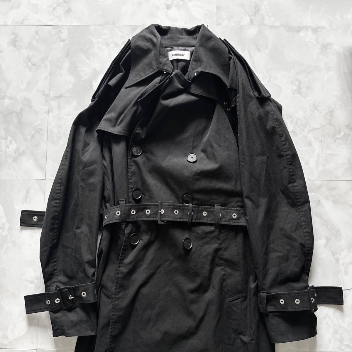 AMBUSH】登坂広臣着用 ドッキング ロングトレンチコート アン AMBUSH】登坂広臣着用 ドッキング ロングトレンチコート アン