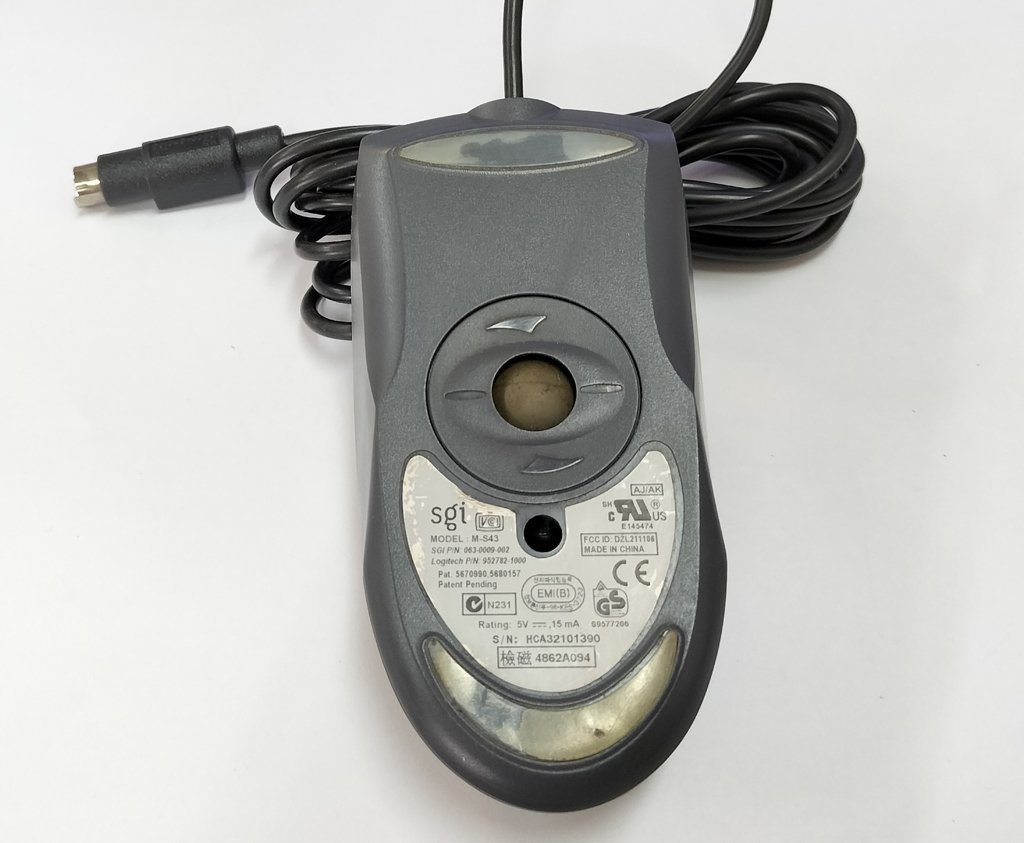 sgi M-S43 PS/2 connection 3 button ball mouse 