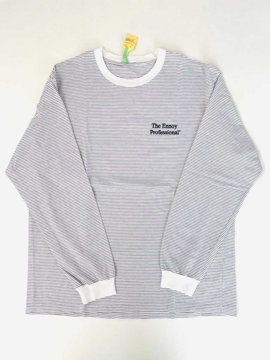 売上 ennoy L/S BORDER T-SHIRTS (GRAY × BLACK) | www