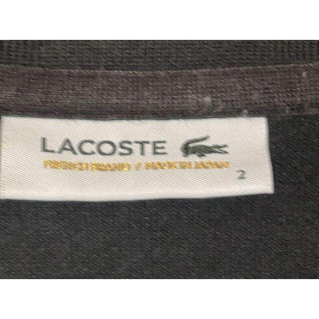 LACOSTE ラコステ 半袖 ポロシャツ ブラック サイズ2 日本製 メンズ