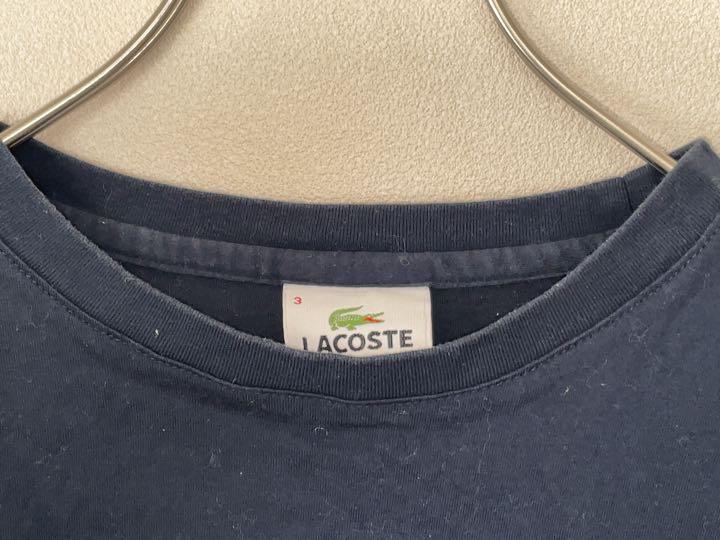 LACOSTE ラコステ 半袖 Tシャツ カットソー サイズ3 ネイビー メンズ_画像4