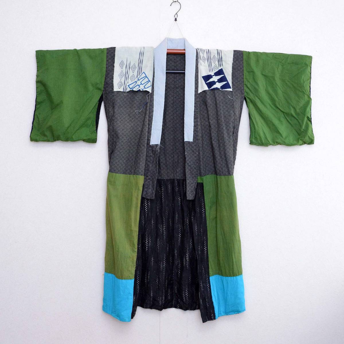 襦袢 着物 クレイジーパターン ジャパンヴィンテージ 昭和 手ぬぐい リメイク素材 Juban Kimono Robe Long Crazy Pattern Japan Vintage