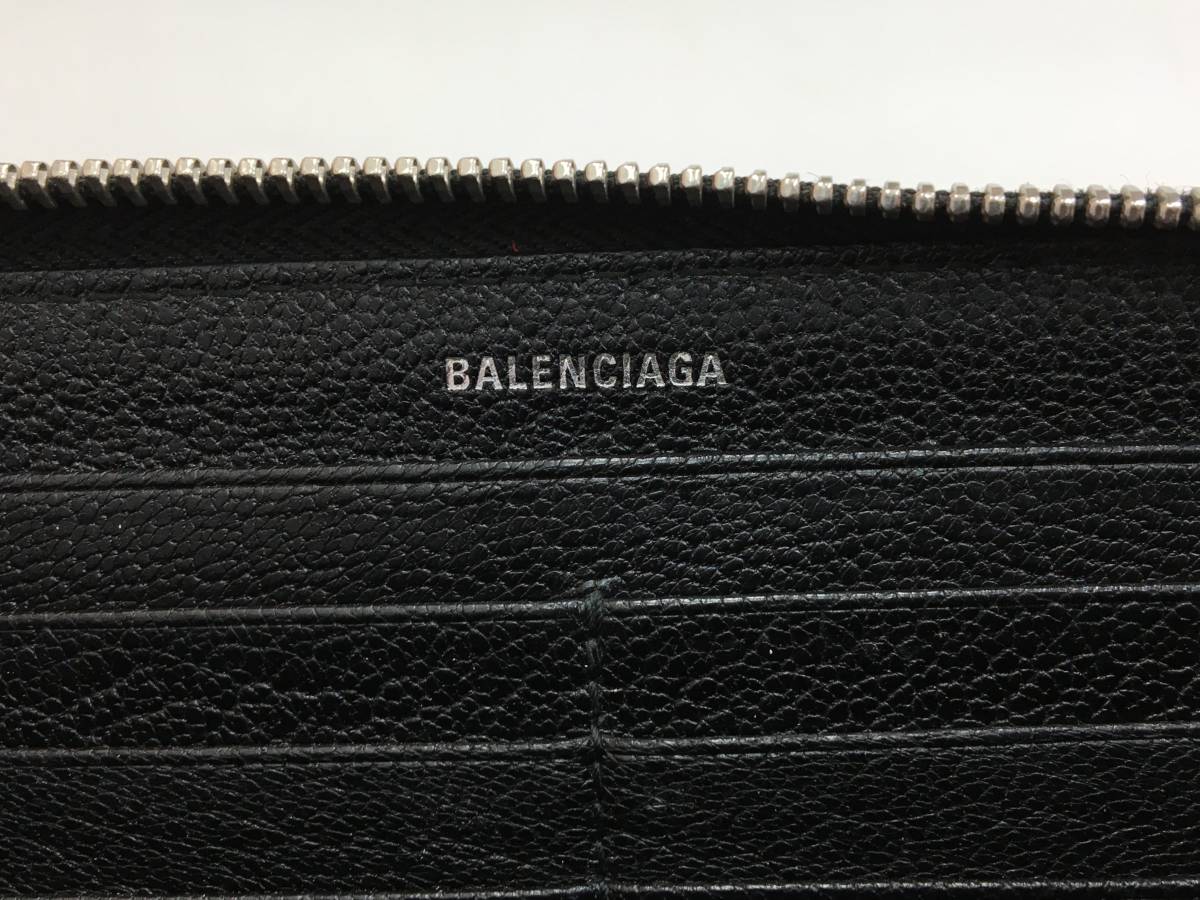 42497　BALENCIAGA　バレンシアガ　ラウンド　財布　クラシック　黒_画像7