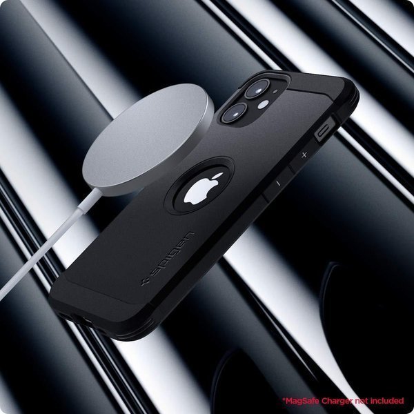 Spigen iPhone12mini ケース Magsafe対応 耐衝撃 三層構造 カメラ保護 Qi充電 ワイヤレス充電 シュピゲン ACS02621 / ガンメタルの画像3