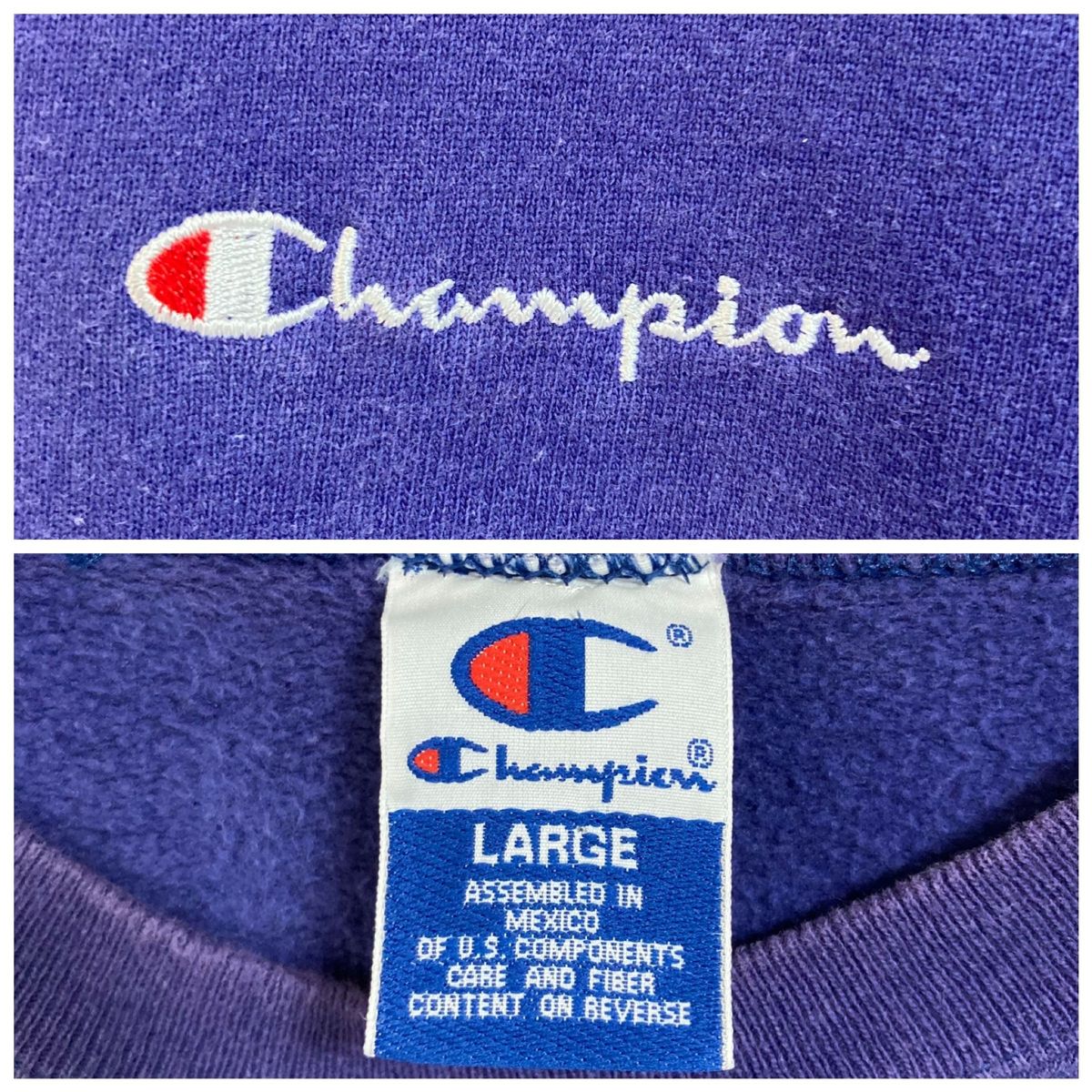 チャンピオン champion 90s 希少 USA 青タグ フリース ジップ - その他