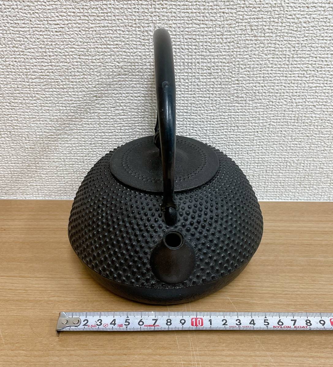 ●未使用【南部鉄器・盛栄堂】鉄瓶/伝統工芸品/茶道具/アンティーク/昭和レトロ/G59-125_画像4