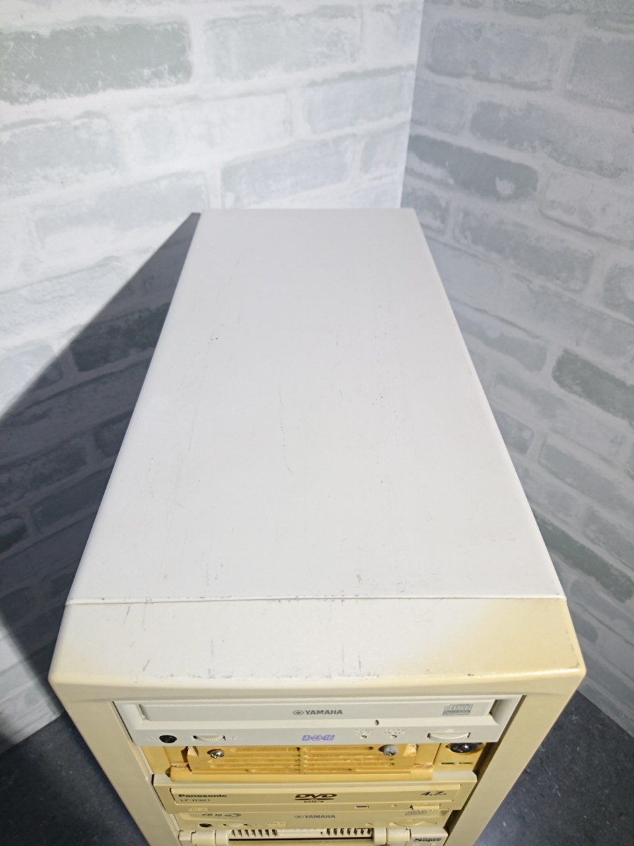 [ present condition goods ] tube 1R64 Manufacturers unknown desk top pc98 manner Panasonic DVD Drive LF-D321 / YAMAHA CD Drive ViPOWER mounter case electrification OK