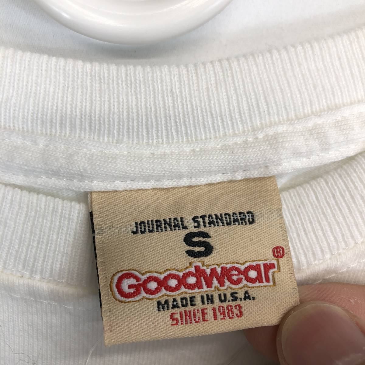 タグ付き USA製 Goodwear ジャーナルスタンダード別注 グッドウェア 半袖ポケットTシャツ ホワイト Sサイズ