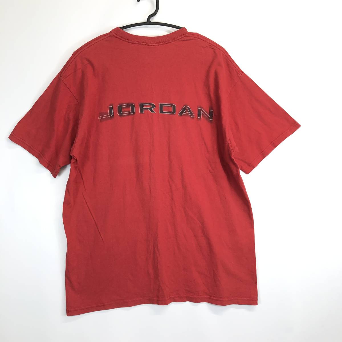 レジェンドピンク【NIKE】JORDAN AIR 大胆ロゴ付 半袖Tシャツ 00s NIKE ナイキ JORDAN ジョーダン 半袖Tシャツ レッド Lサイズ