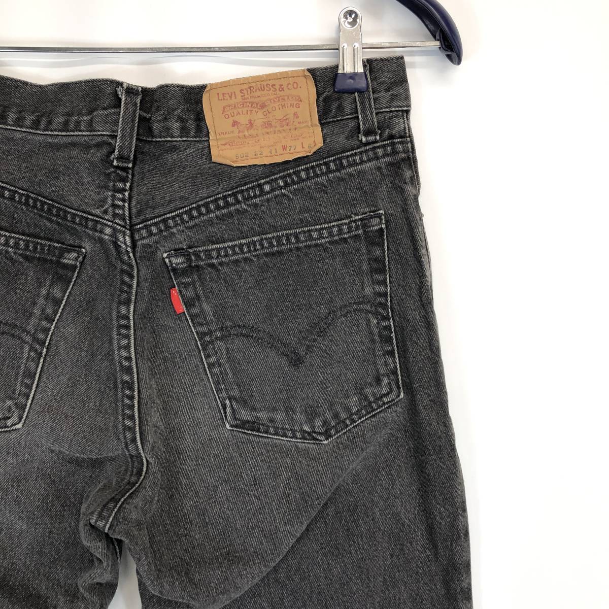 90s NZ製 リーバイス 502 デニムパンツ ボタンフライ ブラック 90s NZ製 リーバイス 502 デニムパンツ ボタンフライ ブラック