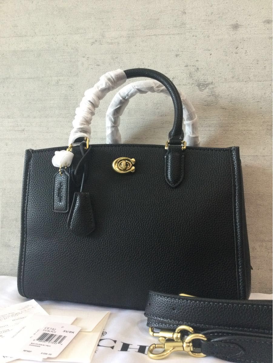 新品 COACH コーチ ブルック キャリーオール 28 ブラック ce732 新品 COACH コーチ ブルック キャリーオール 28 ブラック ce732