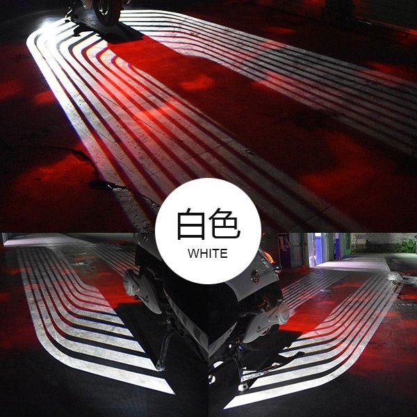 バイク用 天使の翼 led 車の下 光る LED ホワイト ウェルカムライトの画像1