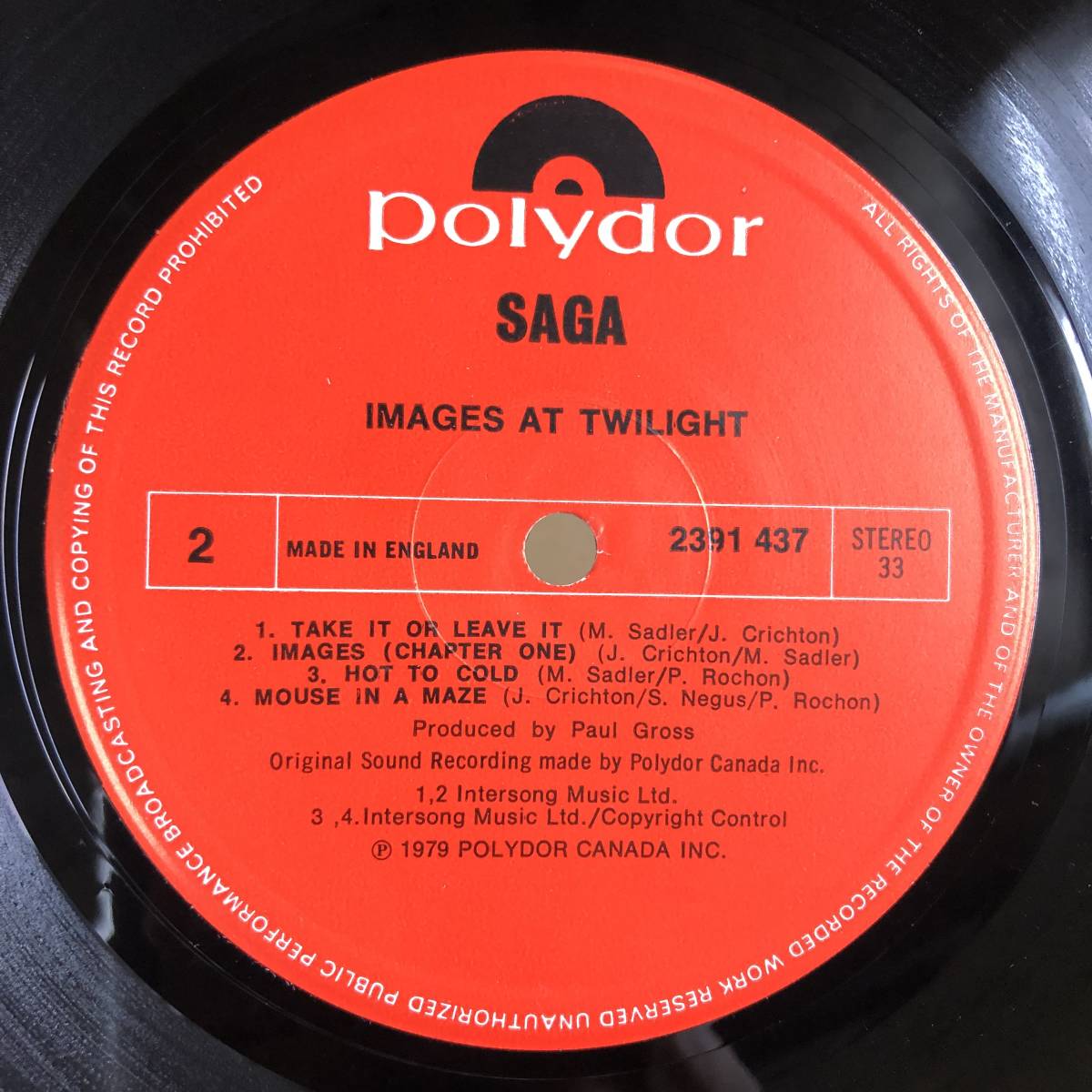 ■ SAGA - Images at Twilight (2391437) / Scratchin' The Surface (TA4067)【LP+12inch】イギリス盤 2枚セット プログレ・ハード・ロック_画像6