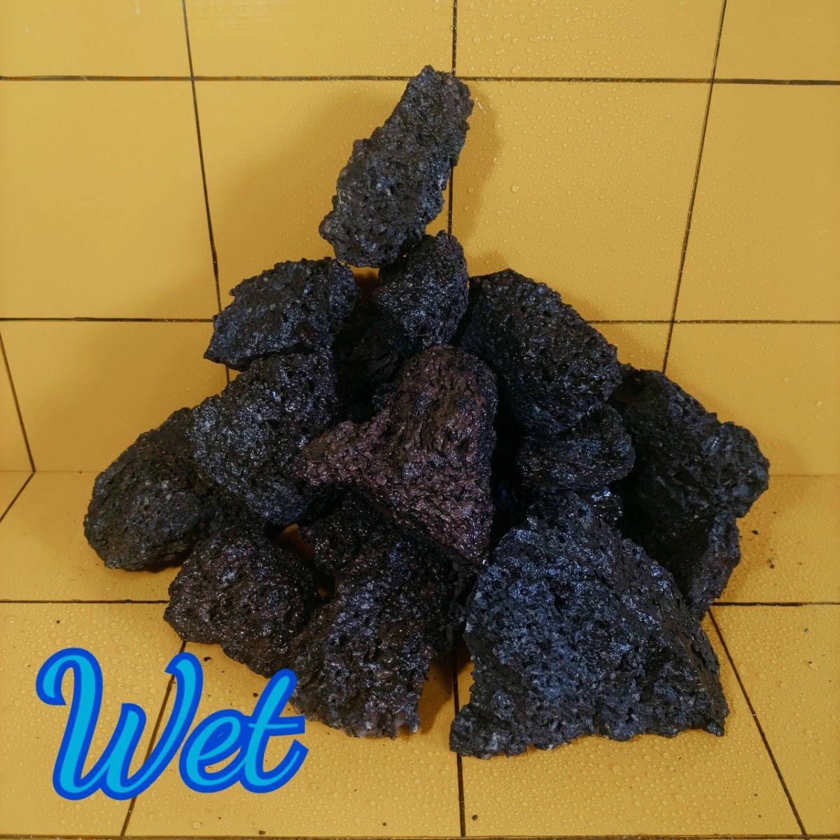 富士山 溶岩石 【小粒】 6kg 50-100mm 黒色 アクアリウム 水槽 盆栽