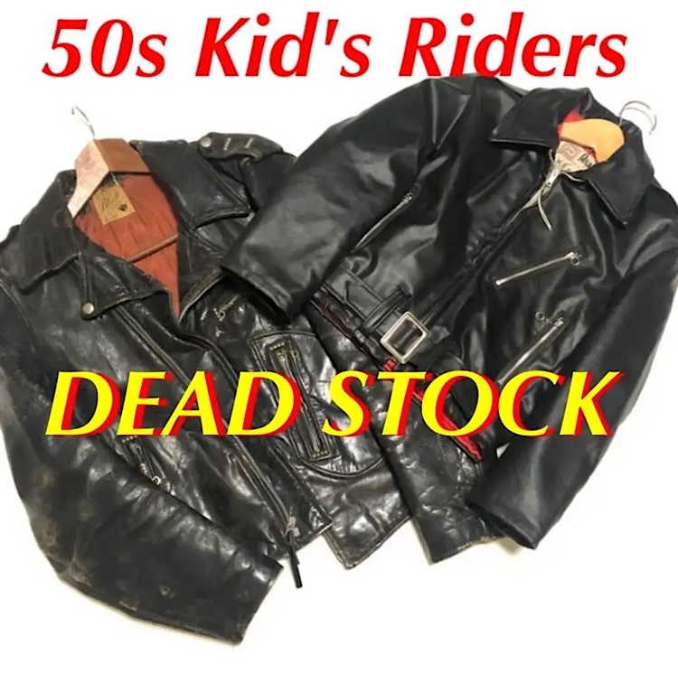 50s ヴィンテージ キッズ 合皮ライダースジャケット E&W POLAR Kid's Leather Riders Jacket(エポレットスター欠損-DEAD STOCK)_画像1