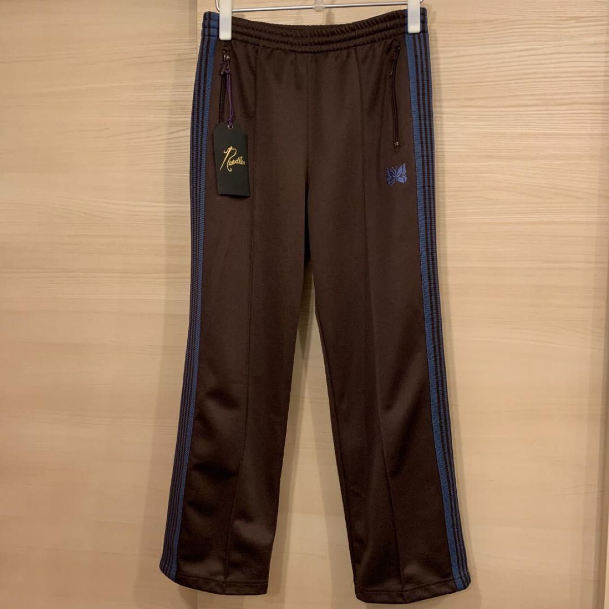20AW Needles ストレート トラックパンツ S ブラウン 美品 タグ 20AW Needles ストレート トラックパンツ S ブラウン 美品 タグ