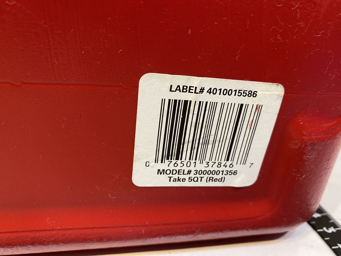 Coleman テイク　5QT レッド 3000001356 クーラーボックス テーブル　約27×21×18(h)cm 4.7L 800g トレー兼用フタ　コールマン_画像7