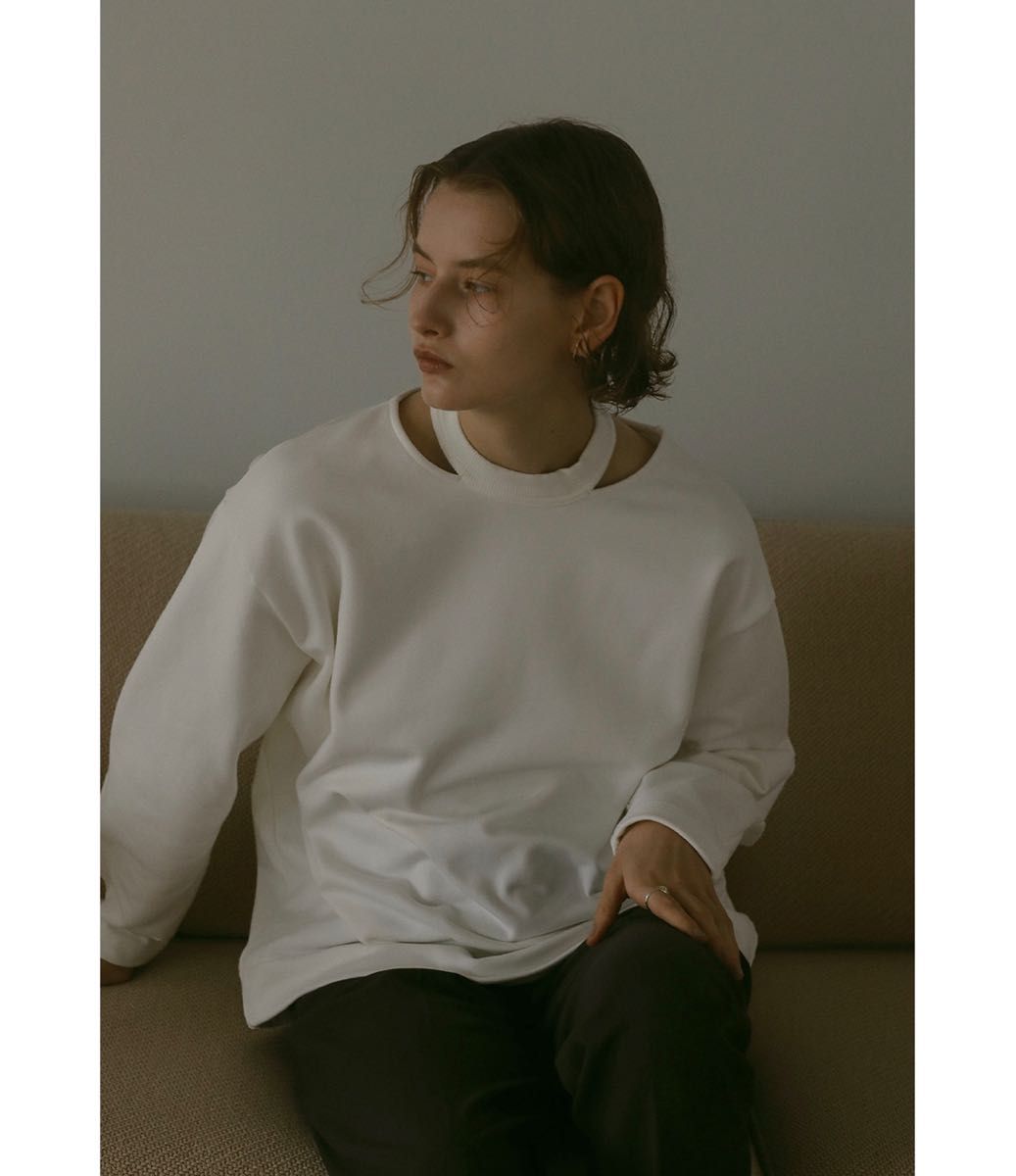 新品 MANOF/マノフ HOLDER NECK SWEAT TOPS-