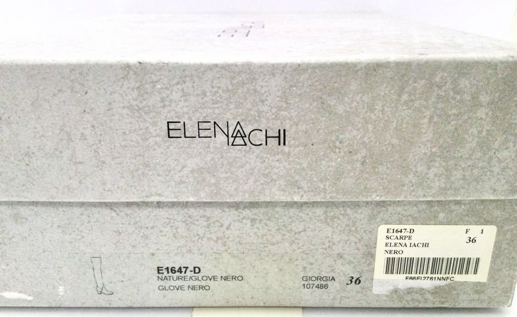 新品「ELENA IACHI」“E1647-D” 高級レザー ニーハイ/ロング丈 ヒールブーツ SIZE:36 イタリア製