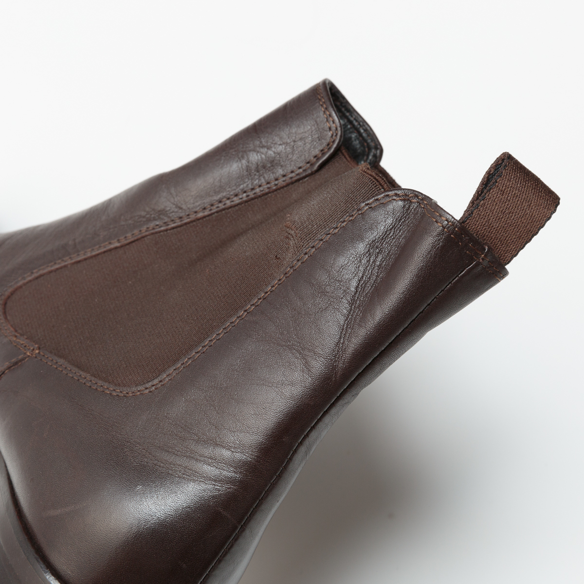 EVITA　ロングブーツの筒が外せるサイドゴアショートブーツ　EU ４２(約２６ｃｍ）Made in Italy　濃い茶色_画像10