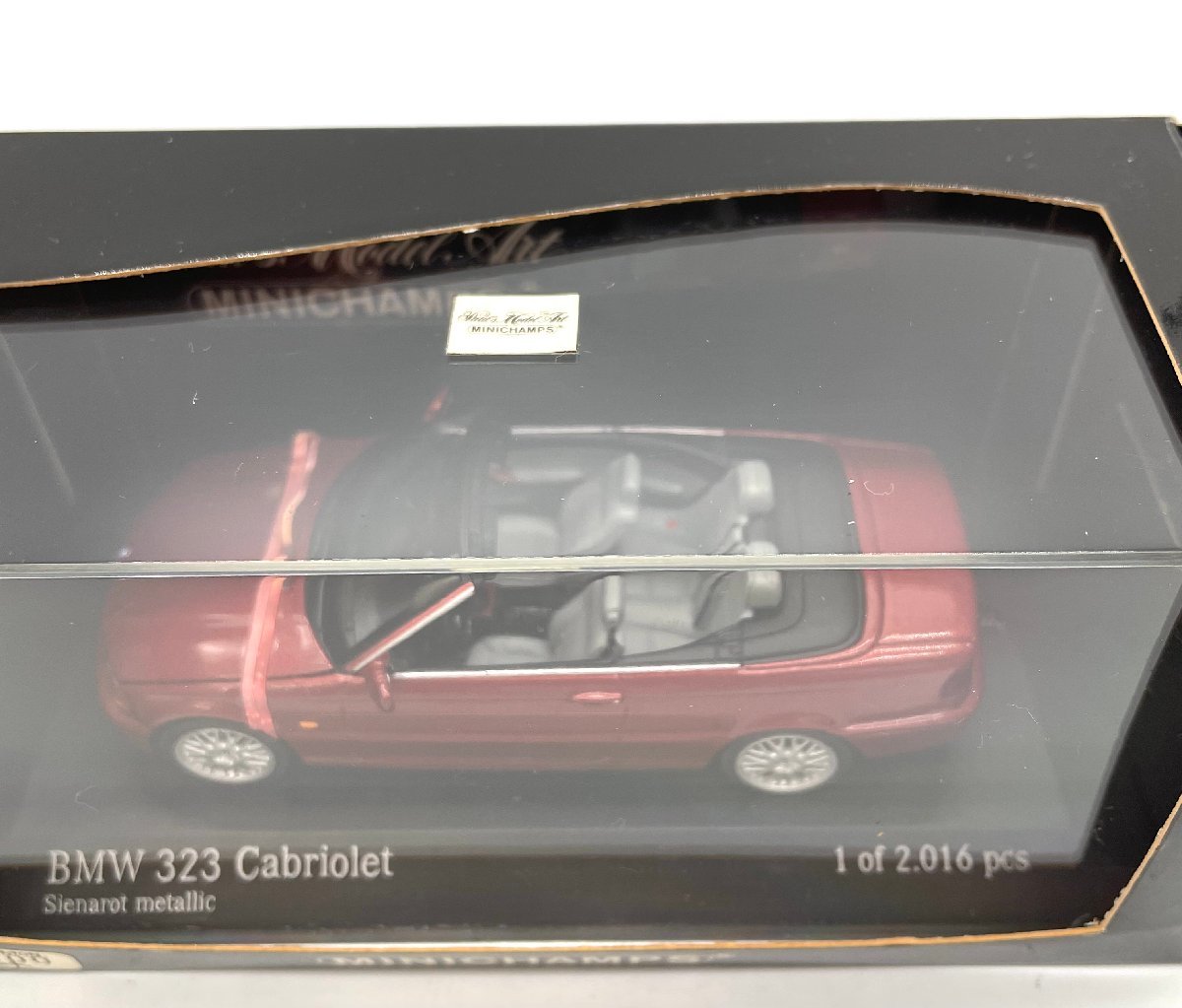 △MINICHAMPS ミニチャンプス BMW 323 Cabriolet 2000 siena red met. レッドの画像4