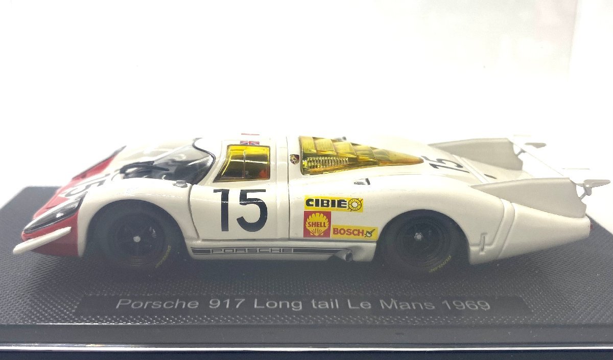 11△EBBRO エブロ Porche 917 Long tail Le Mans 1969 WHITE/RED 15号車 1/43_画像2