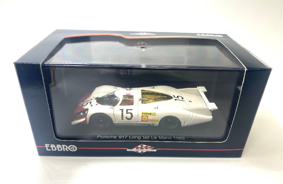 11△EBBRO エブロ Porche 917 Long tail Le Mans 1969 WHITE/RED 15号車 1/43_画像1