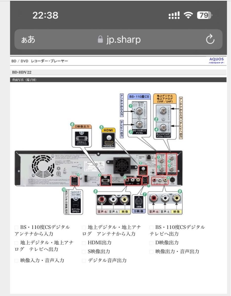 希少品　シャープ　HDD BD V H S レコーダー