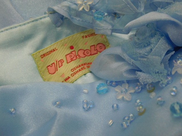 〔楽布〕P25631　ジュニアドレス　ショール付き　１３０サイズ　アナ雪　水色　ｃ_画像5