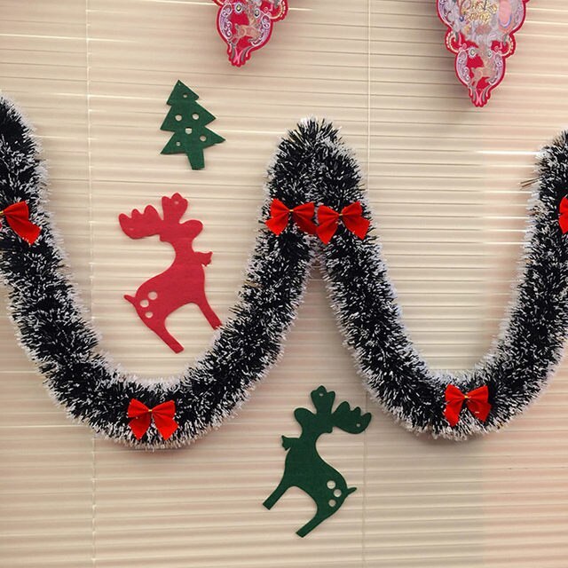 壁の装飾,クリスマスの木,暖炉の装飾,パーティー用品,2m.赤蝶ネクタイ_画像6