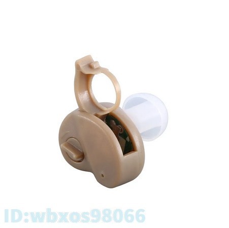 Fw988: 集音器 補聴器 耳 サウンド 調整 高齢者 小さい ほちょうき イヤホン 片耳 電池式 おすすめ 使いやすい 目立たない 新品 ベージュ_画像4