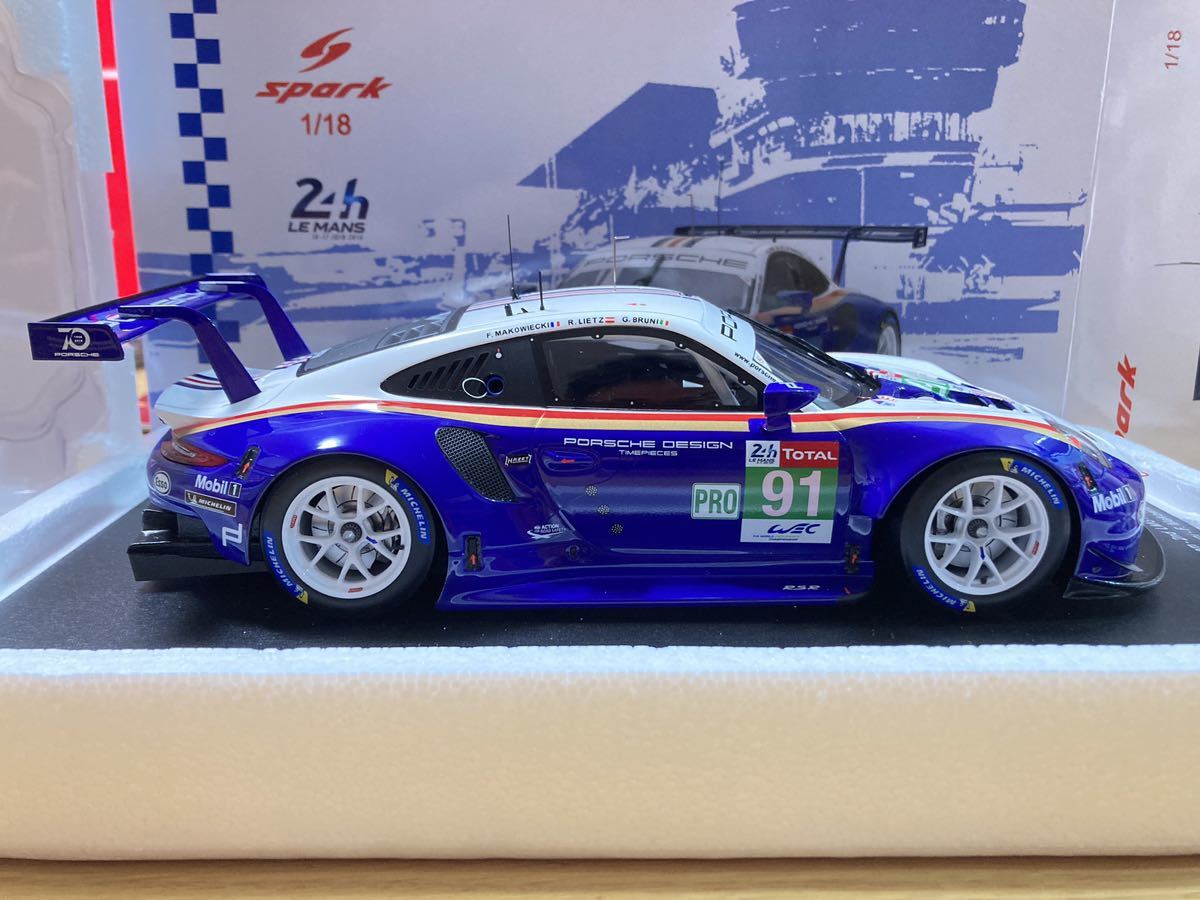 Porsche 911 RSR No.91 Porsche GT Team 2nd LMGTE Pro class 24H Le Mans 2018 （1/18スケール 18S392）_画像3