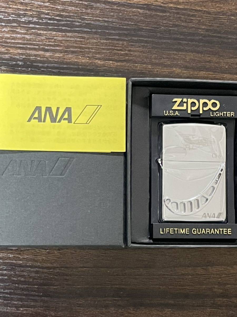 zippo ANA turbine blades RB211-22B 全日本空輸 全日空 タービンブレード 1997年製 年代物 立体メタル 両面デザイン 専用ケース 保証書