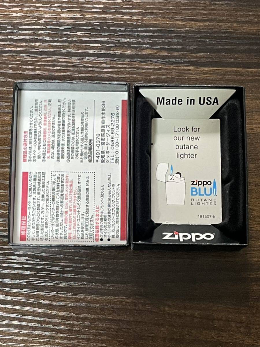 zippo TATOO japan sexy girl タトゥー ガール シルバー 2002年製 beauty ビューティー 蝶 ジャパン 年代物 デットストック ケース 保証書_画像8