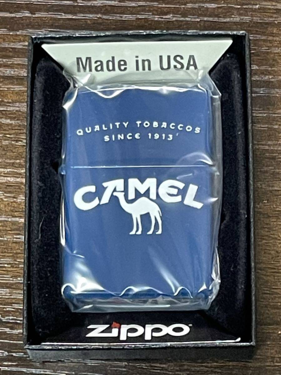 zippo CAMEL QUALITY TOBACCOS 限定品 キャメル ブルー 2020年製 RED SINCE 1913 ラクダ 両面デザイン デットストック ケース 保証書