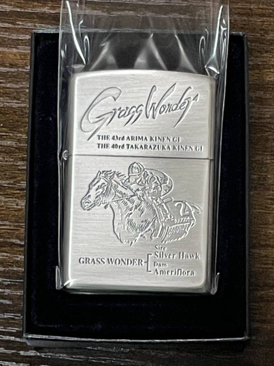 zippo グラスワンダー 有馬記念 Grass Wonder 年代物 1999年製 GRASS WONDER 44th G1 GRANDPRIX 競馬 サラブレッド デットストック