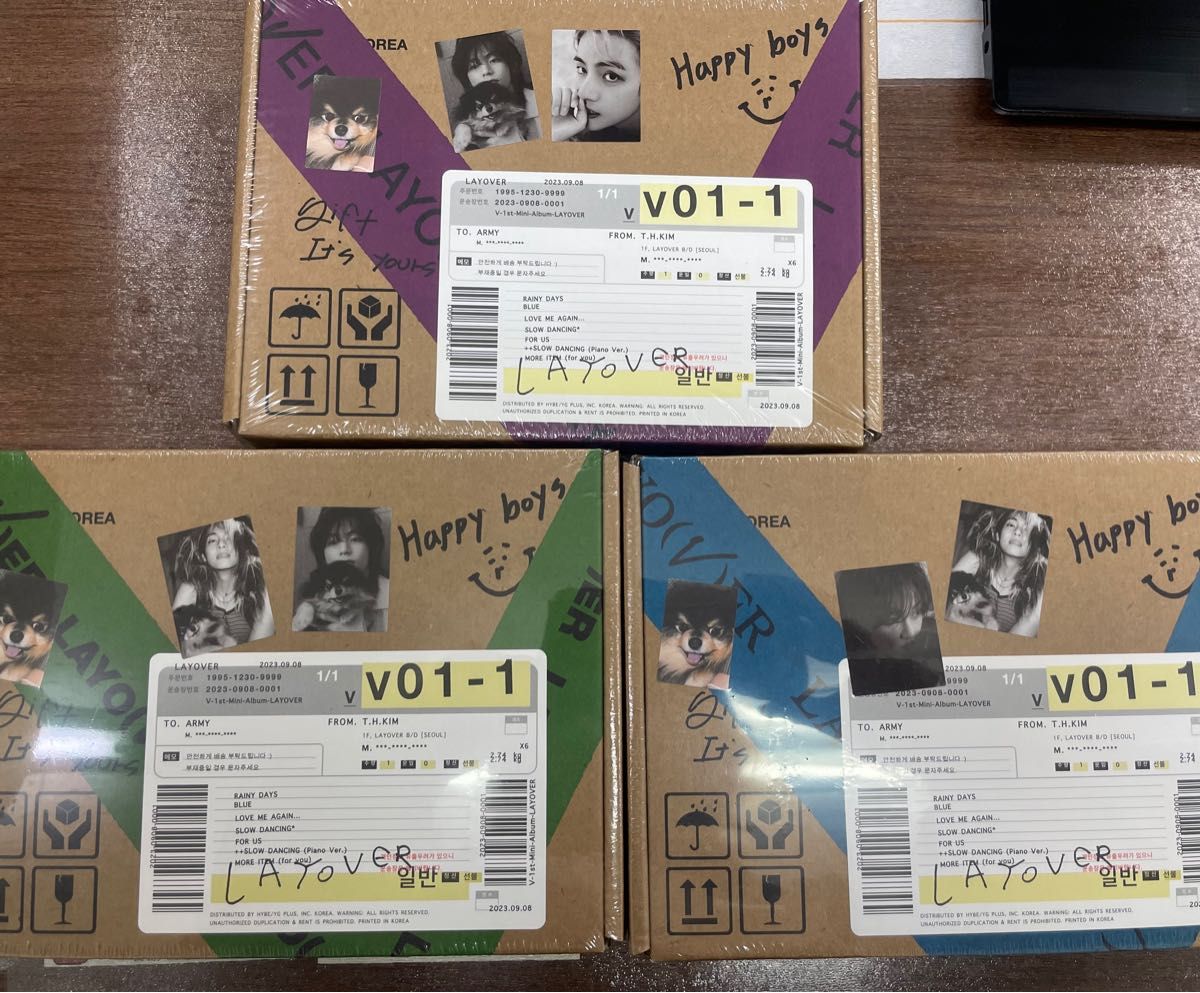 BTS テテ テヒョン V LAYOVER 3形態セット 新品未開封
