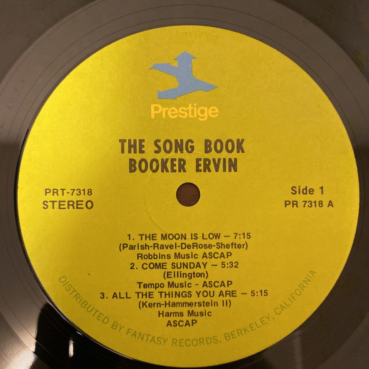 LPレコード PRESTIGE 黄緑 Booker Ervin The Song Book US盤_画像6