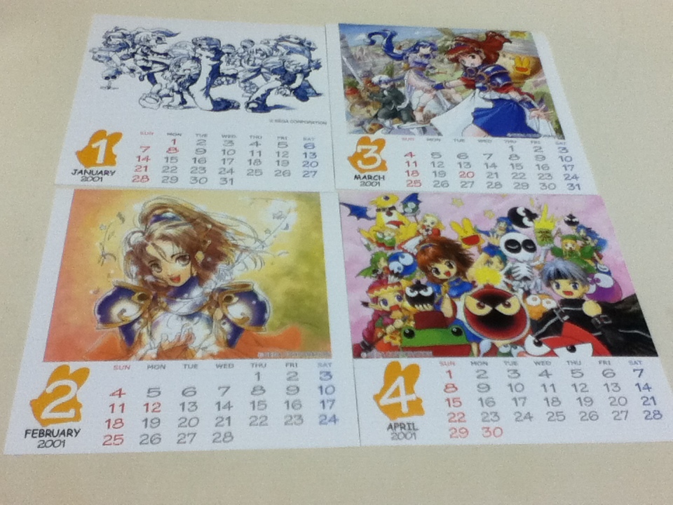 ゲームグッズ ぷよぷよ 2001年度卓上カレンダー SEGA_画像2