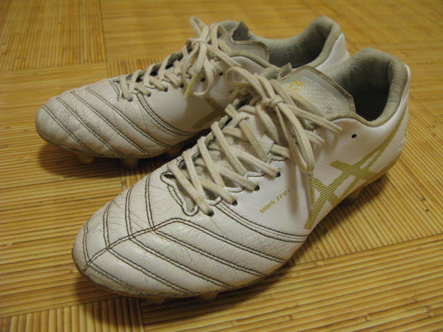 【used】asics（アシックス）DSライトX-FlyPro（X-Flyプロ）白×金：スパイクシューズ：24.5cm_画像1