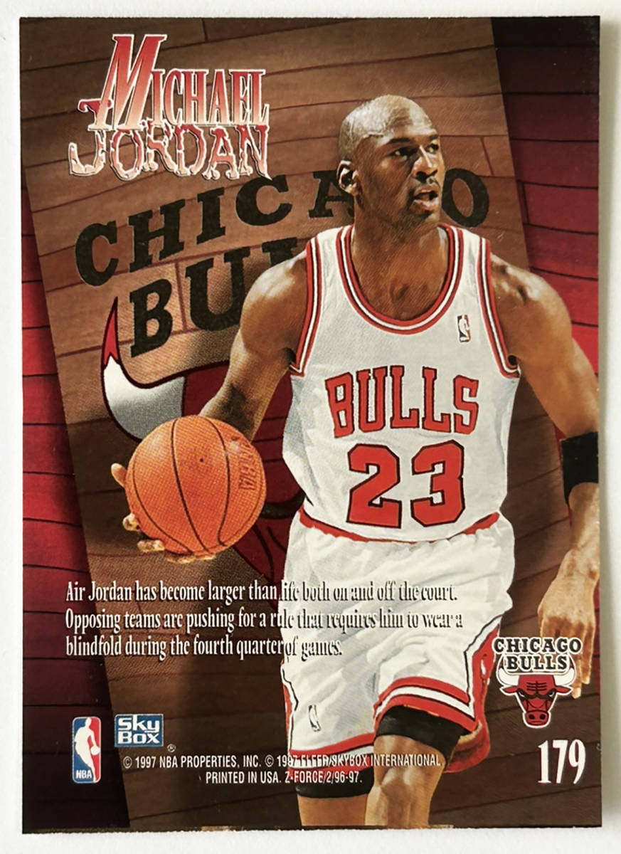 【NBA】1996-97 Skybox Z-force #179 Michael Jordan【マイケル・ジョーダン シカゴブルズ ビンテージ】_画像2