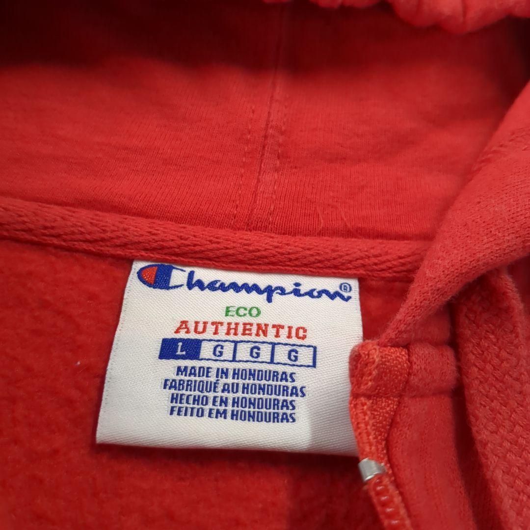 champion　ビッグパーカー　シンプル無地赤メンズL　a22