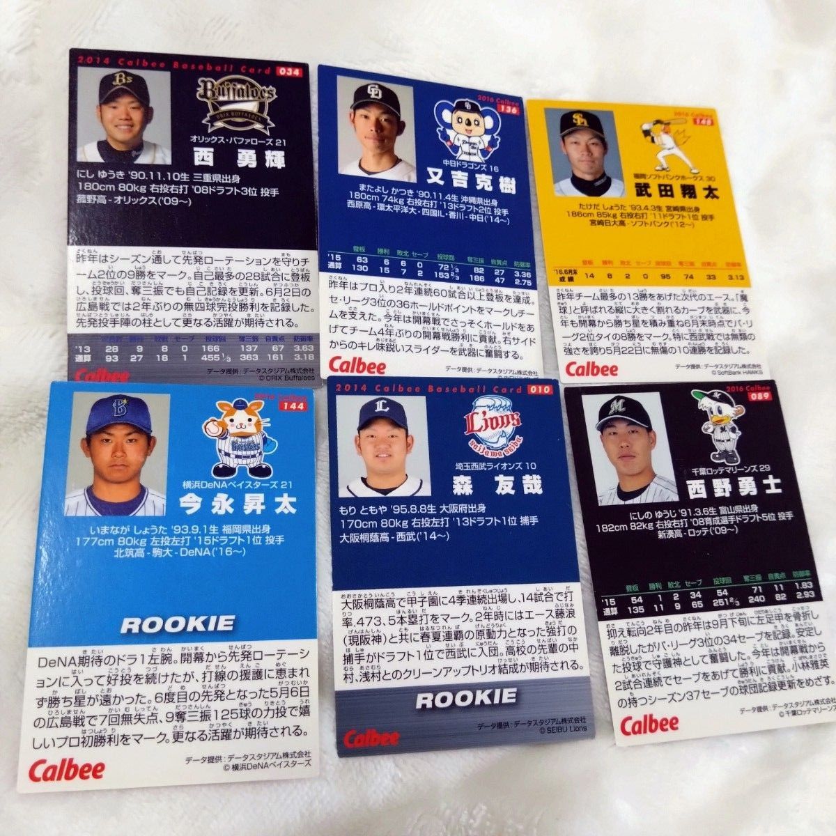 カルビープロ野球カード 2014&2016 12枚セット