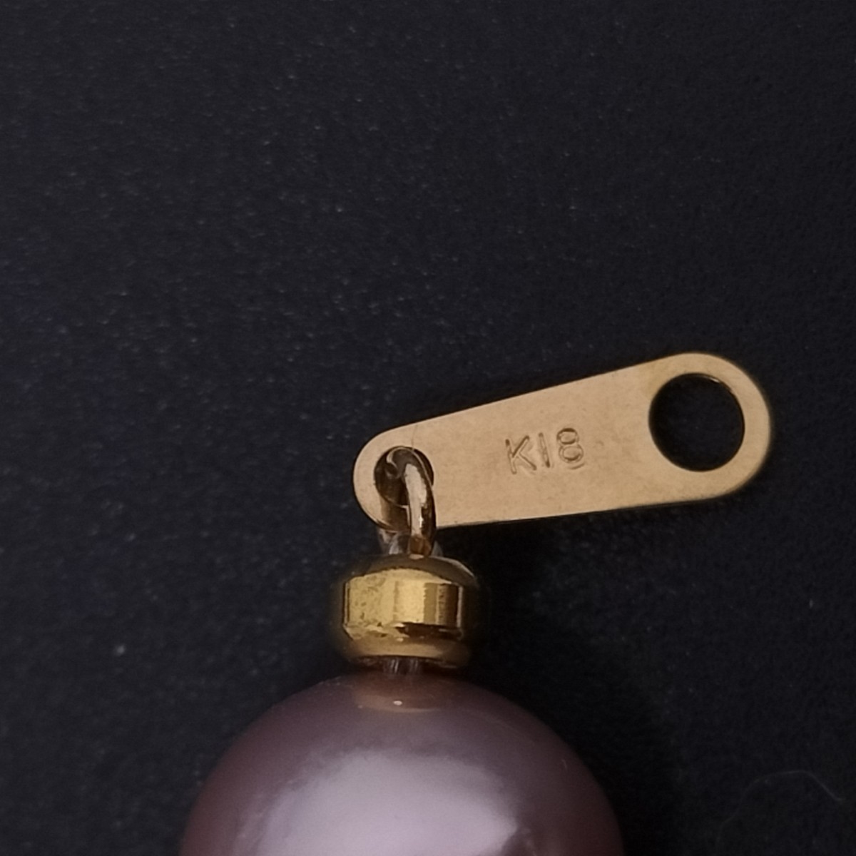 (T91223) K18 大粒 11mm～8.5mm 真珠 ネックレス レディース マルチカラー 18金 パール_画像7