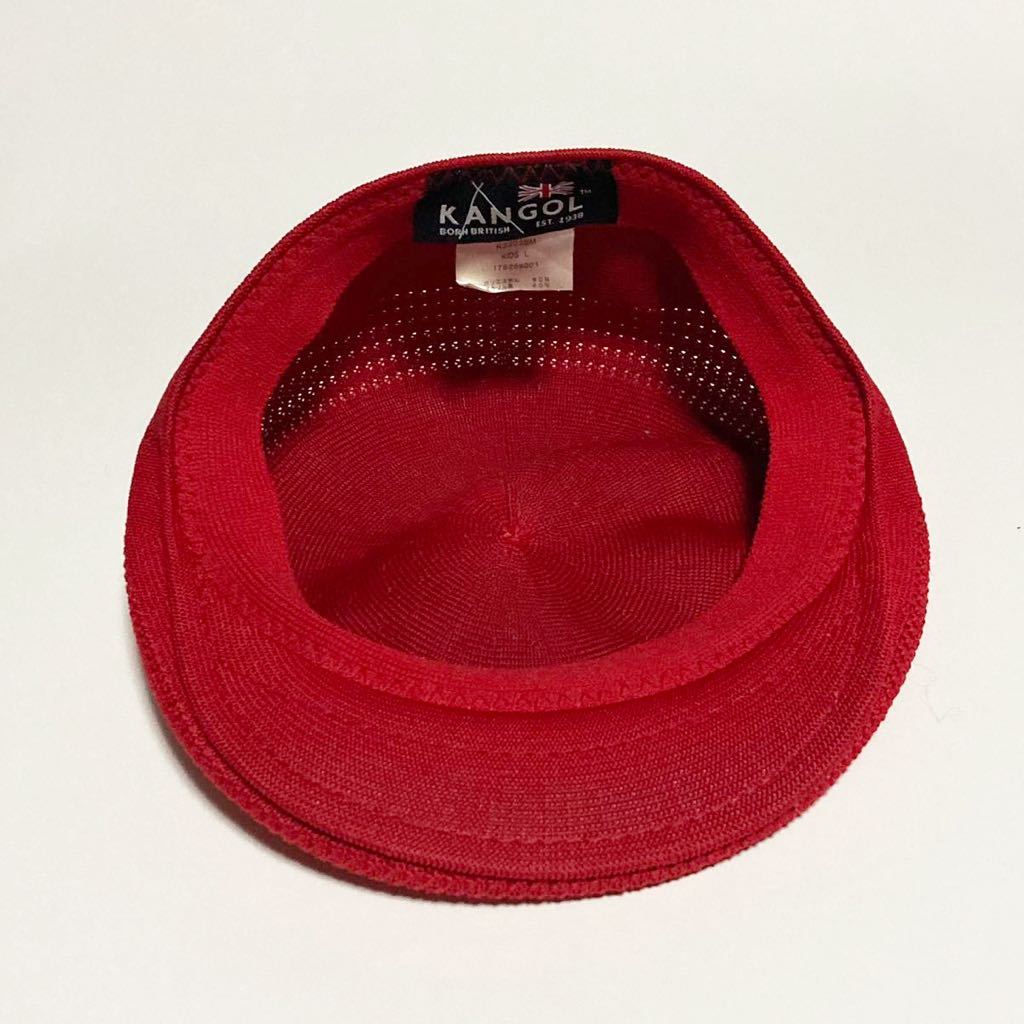 KANGOL ☆ ハンチング帽 ベレー帽 レッド キッズ Lサイズ レディースにも◎ ストリート 古着 ファッション イギリス カンゴール■SHWH18_画像5