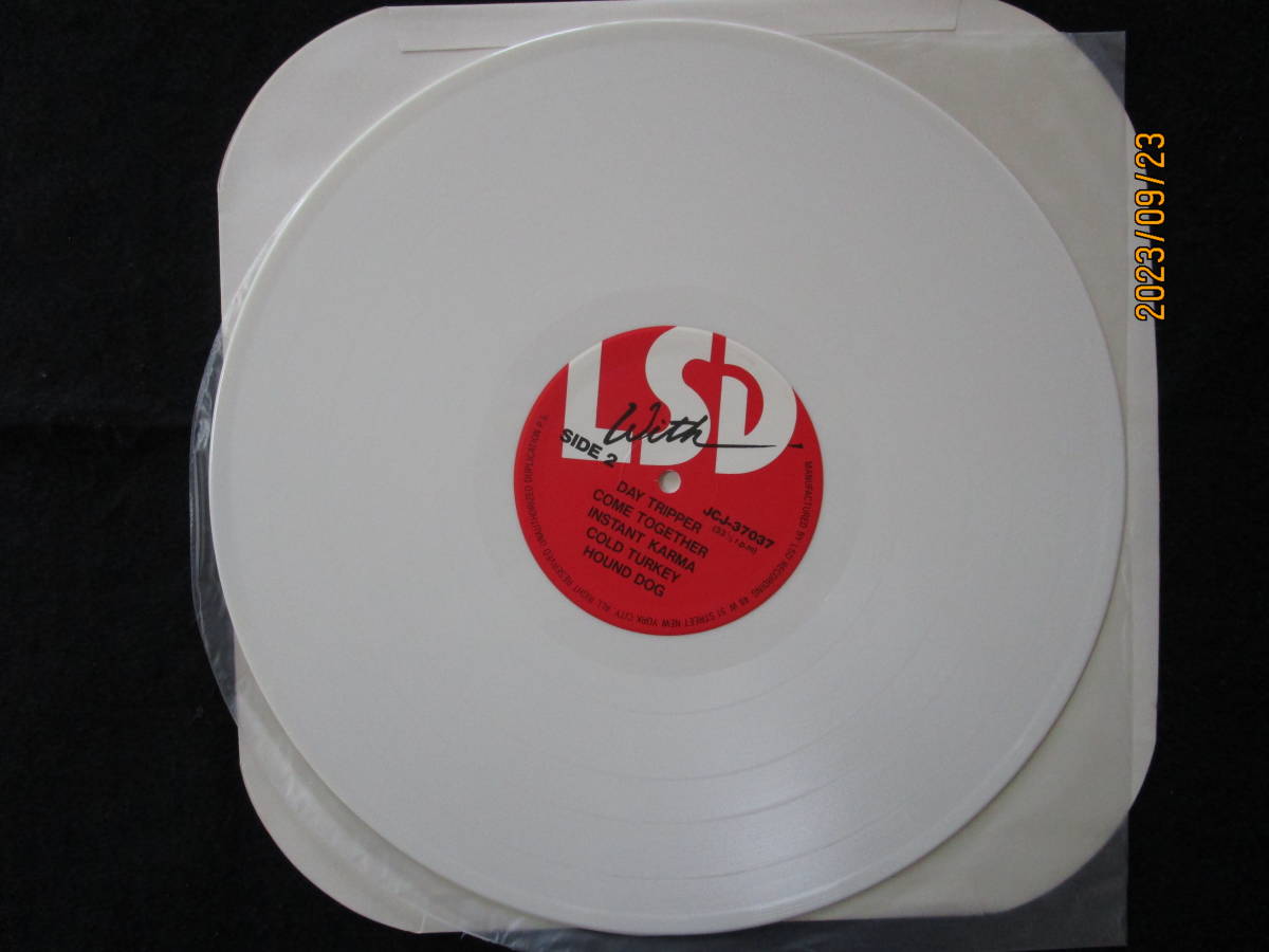 ビンテージ 激レア JHON LENNON With ジョン レノン JIMI HENDRIX CHACK BERRY 限定カラー レコード Limited Edition White Wax LP Vinyl_画像4