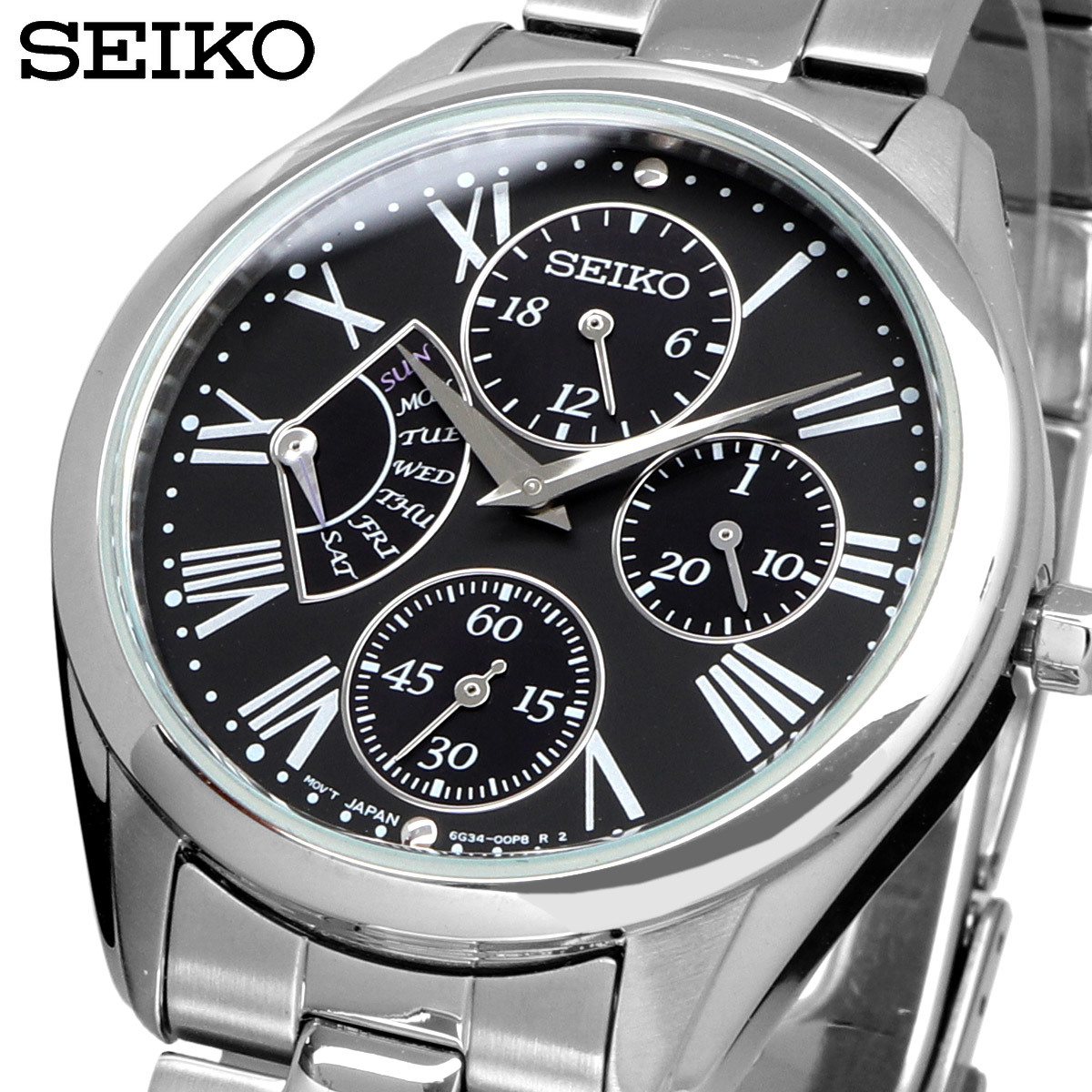 訳有特価！【SEIKO LORD】SRL049P1 新品未使用 セイコーロード ユニセックス レディース メンズ 海外モデル レトログラード クォーツ腕時計_長針（分針）に濁った汚れがございます。