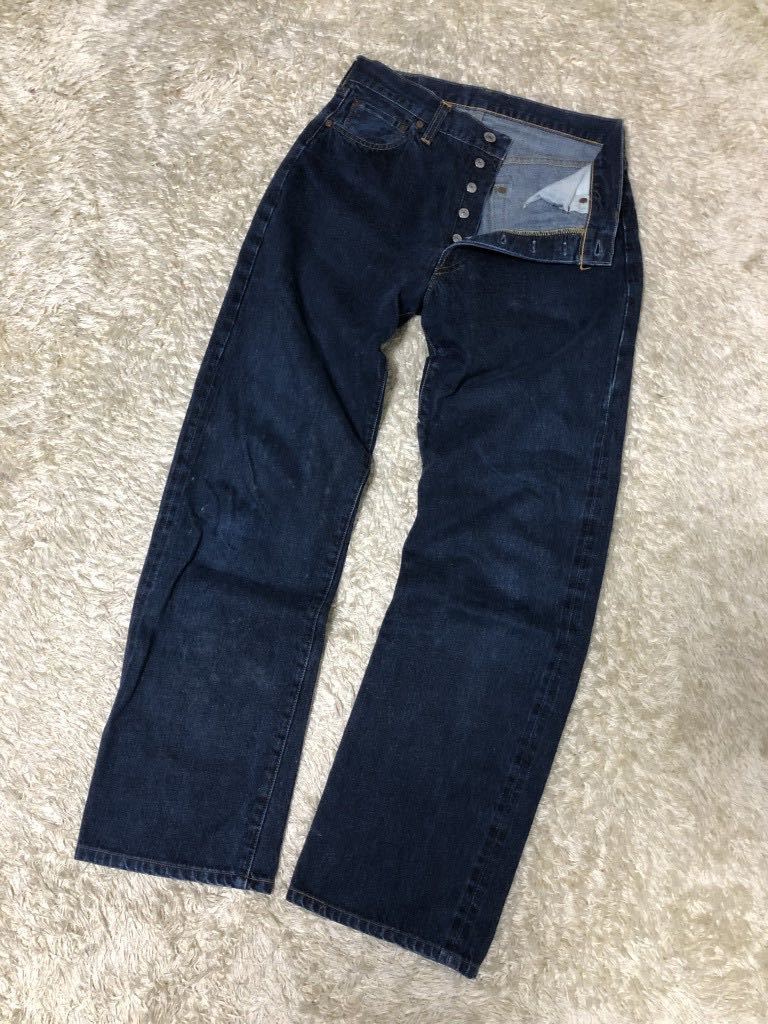 新品即決 濃紺 USA製 バレンシア工場◇LEVIS W31 ボタン裏555