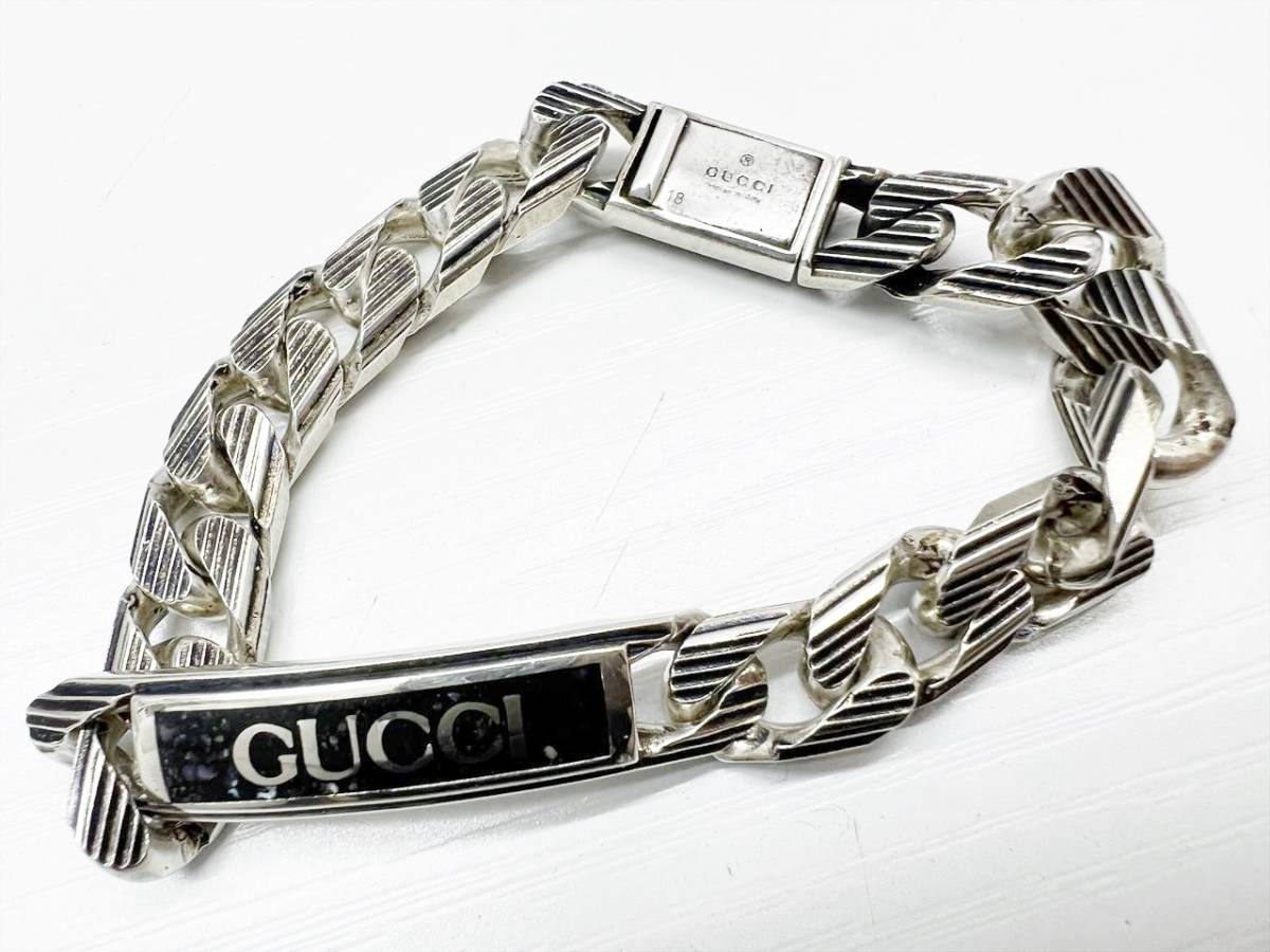 現行 良好品 GUCCI グッチ ロゴ スリム エナメル ブレスレット 現行 良好品 GUCCI グッチ ロゴ スリム エナメル ブレスレット