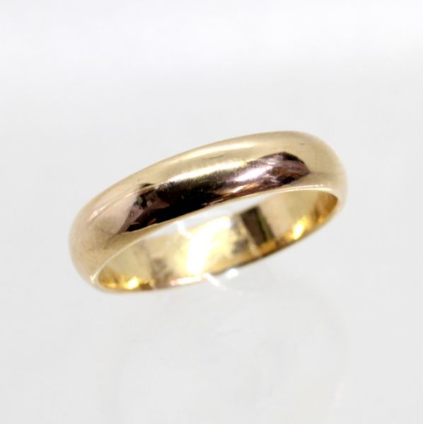 安価 ◎中古美品◎18金 3.7g 甲丸 リング 11号 イエローゴールド